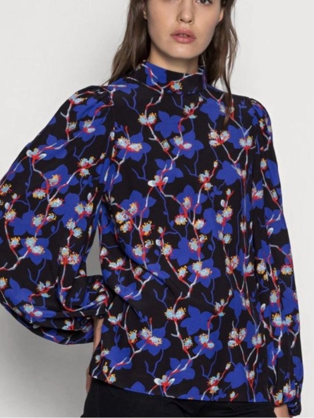 Ted Baker Ooma Tie-Neck Open Back Floral Top Size 2